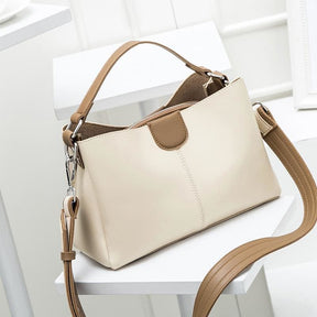 Bolsa Feminina Clash de Couro - Branco - Vizzio Bags