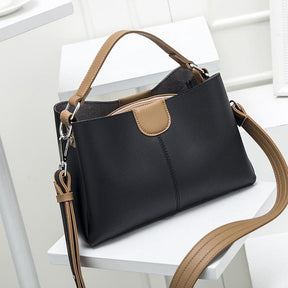 Bolsa Feminina Clash de Couro - Preto - Vizzio Bags