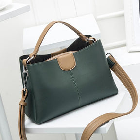 Bolsa Feminina Clash de Couro - Verde - Vizzio Bags