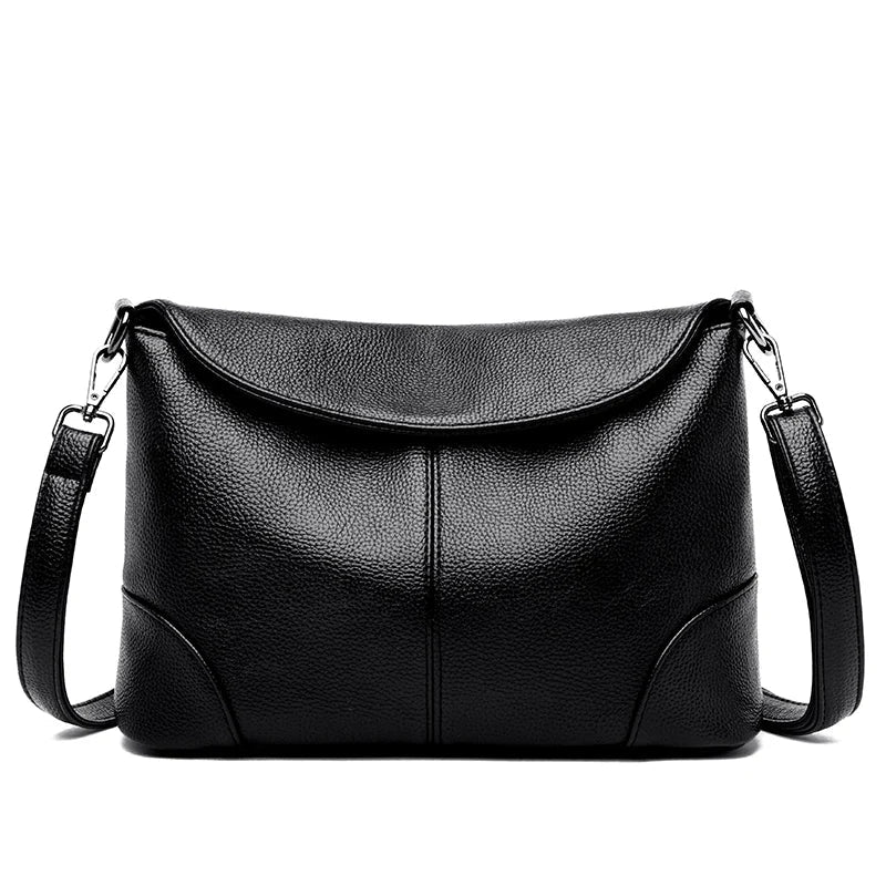 Bolsa Feminina de Couro Rússia - Preto - Vizzio Bags