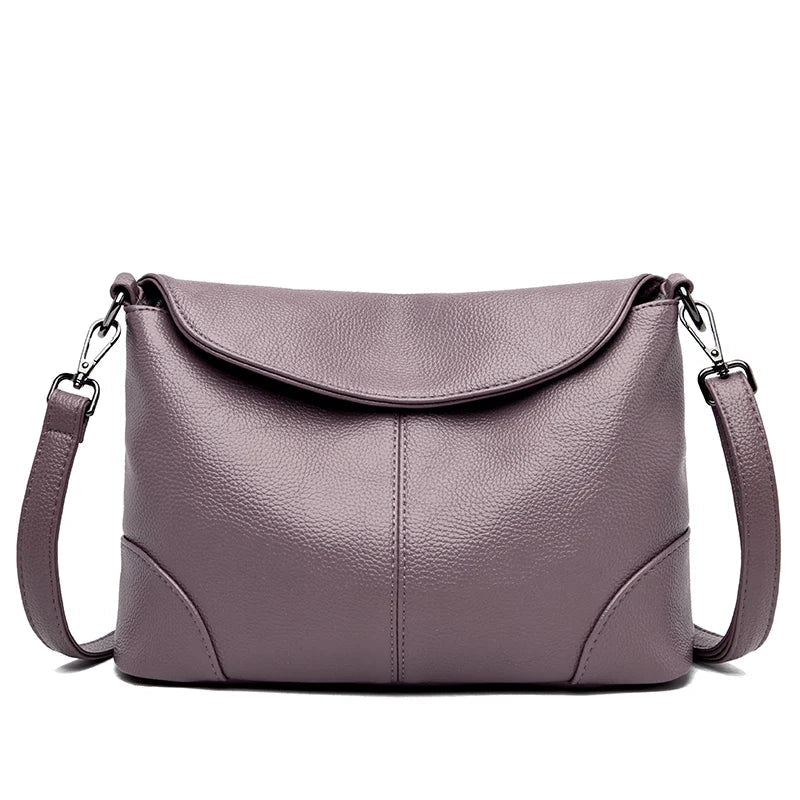 Bolsa Feminina de Couro Rússia - Roxo - Vizzio Bags