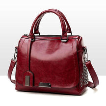 Bolsa Feminina Smooza de Couro - Vermelho - Vizzio Bags